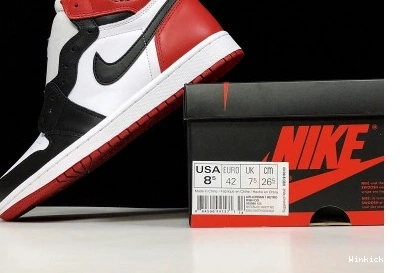 1 BLACK-VARSITY OG MENS AIR RED TOE” “BLACK HIGH  WHITE JORDAN 1121